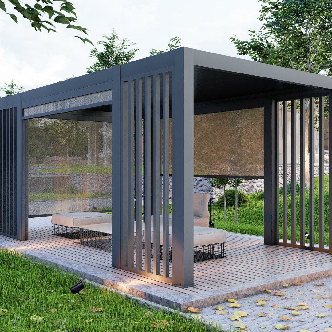 Outdoor Furniture Gazebo - Садовая беседка-павильон из алюминиевого сплава с