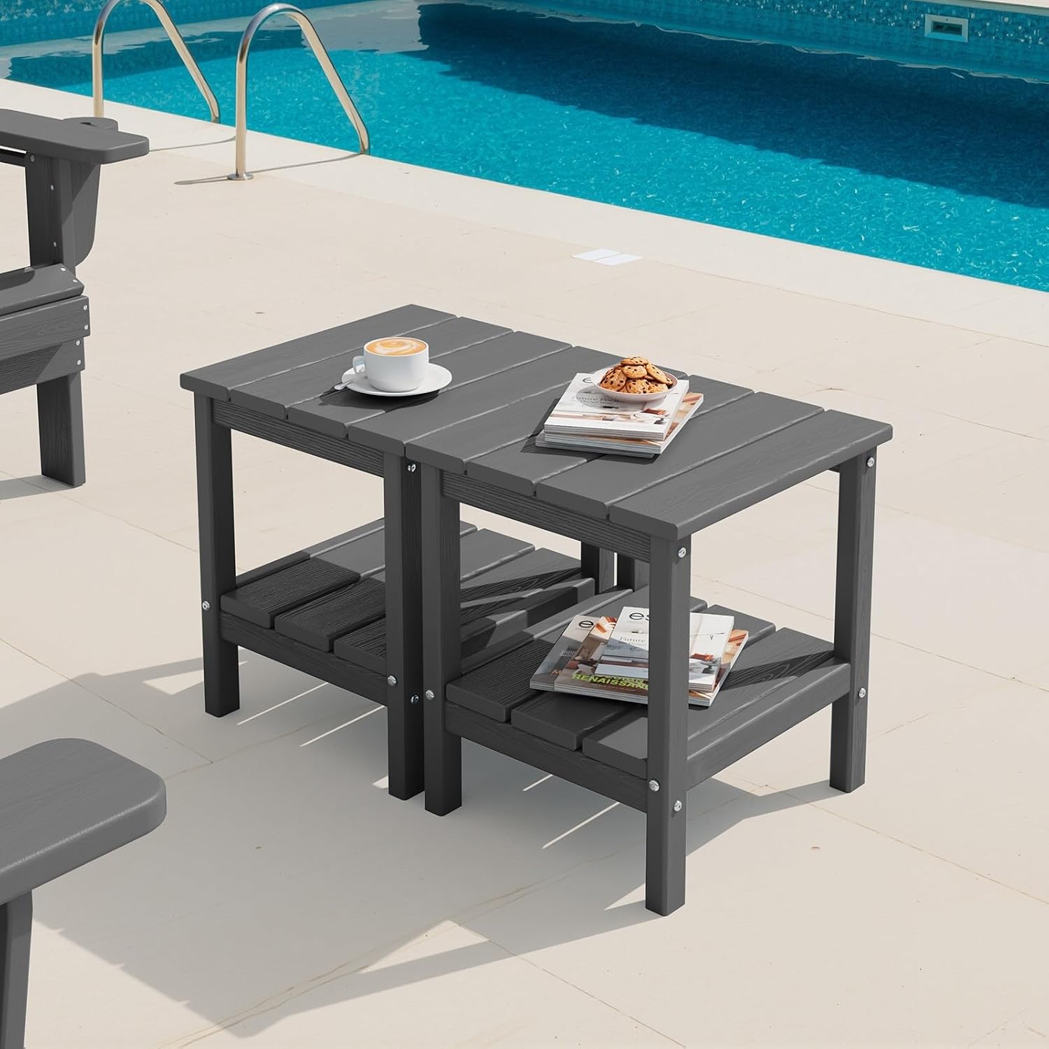 Outdoor Furniture Hdpe - Набор из 2-х двухъярусных уличных столиков