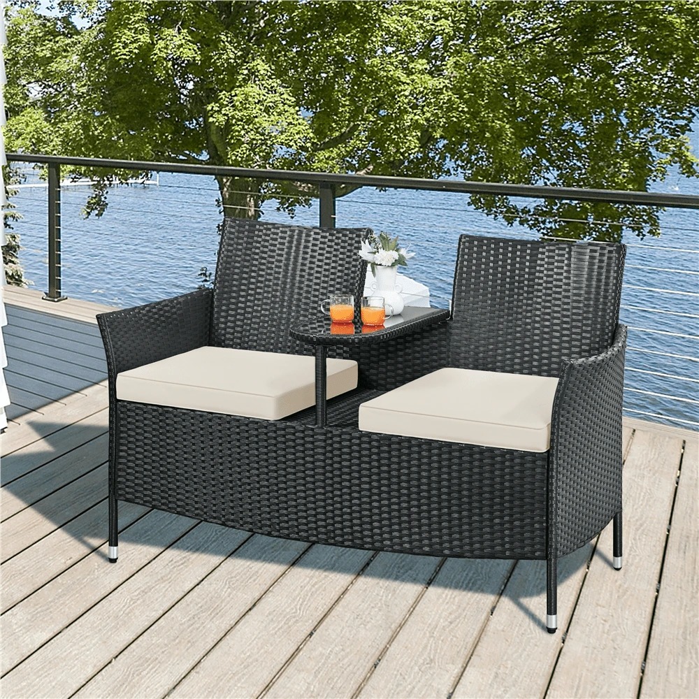 Outdoor Furniture For Pool - Премиум-комплект уличной мебели из искусственного ротанга: