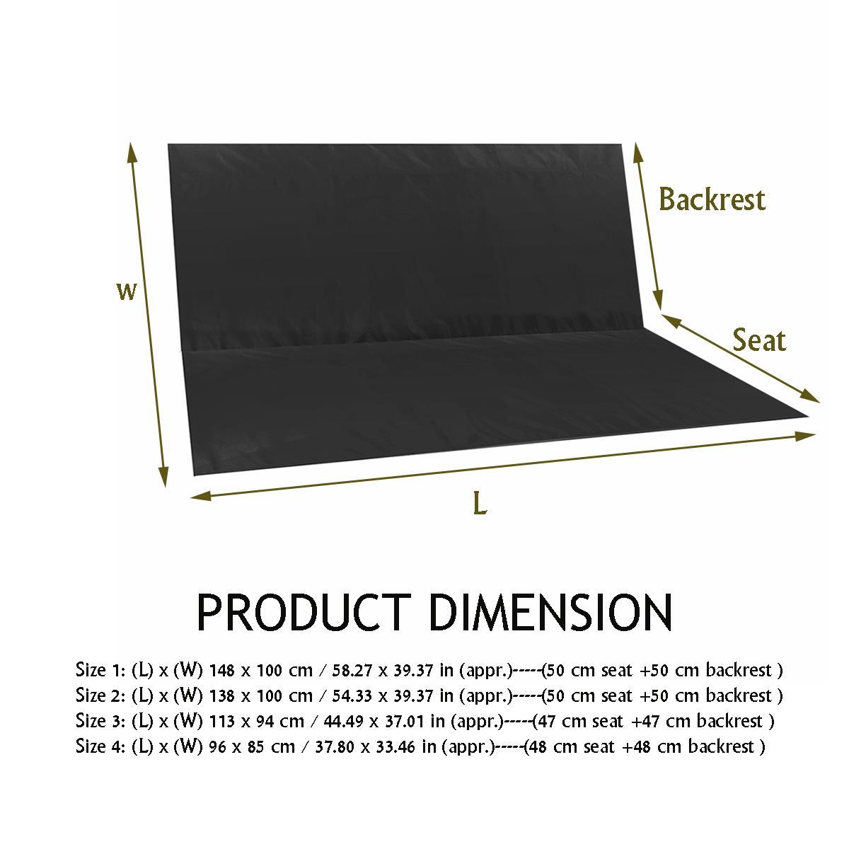 Outdoor Furniture No Cushions - Чехол для качели на 2/3 мест,