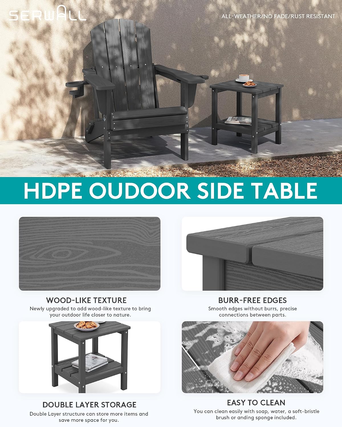 Набор из 2-х двухъярусных улич – обзор и цена Outdoor Furniture Hdpe