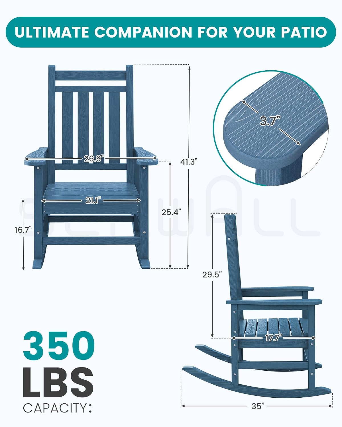 Набор из 2 уличных кресел-кача – обзор и цена Outdoor Furniture Hdpe