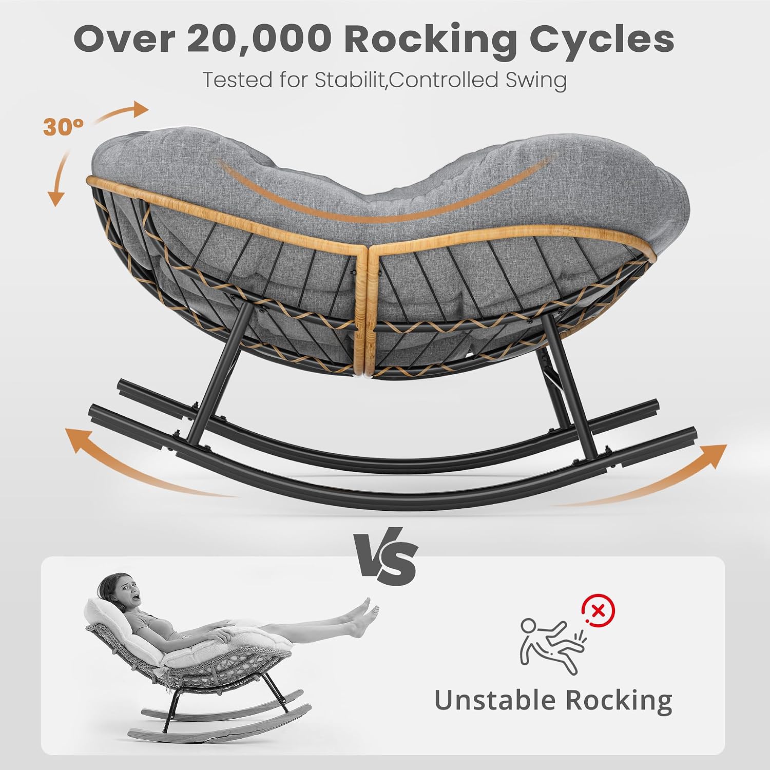 Большое кресло-качалка «Папаса – обзор и цена Outdoor Furniture No Cushions