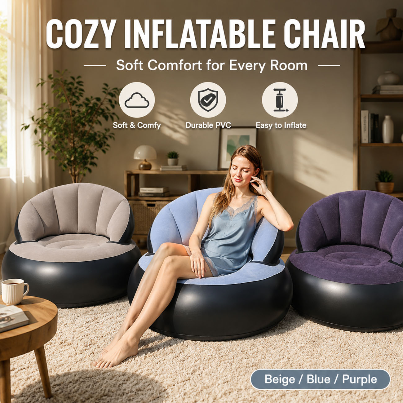 Надувное кресло для взрослых,  – обзор и цена Outdoor Furniture Lounge